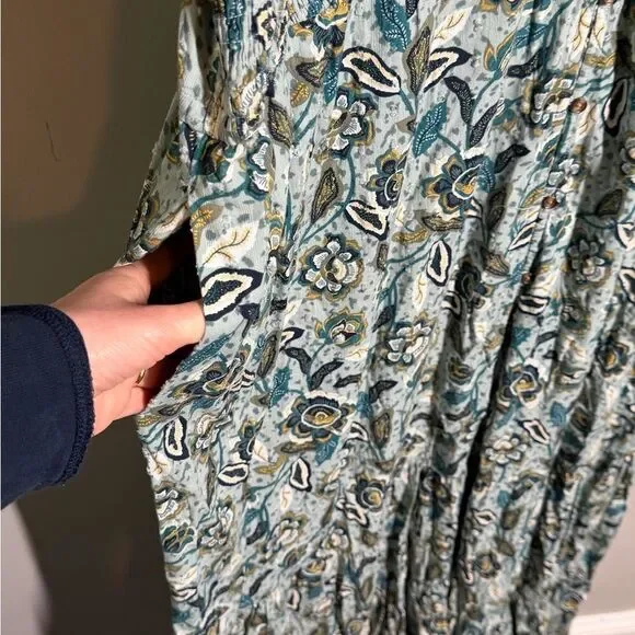 Sonoma button down Blue Floral Maxi Dress plus size 4X - Picture 13 of 13